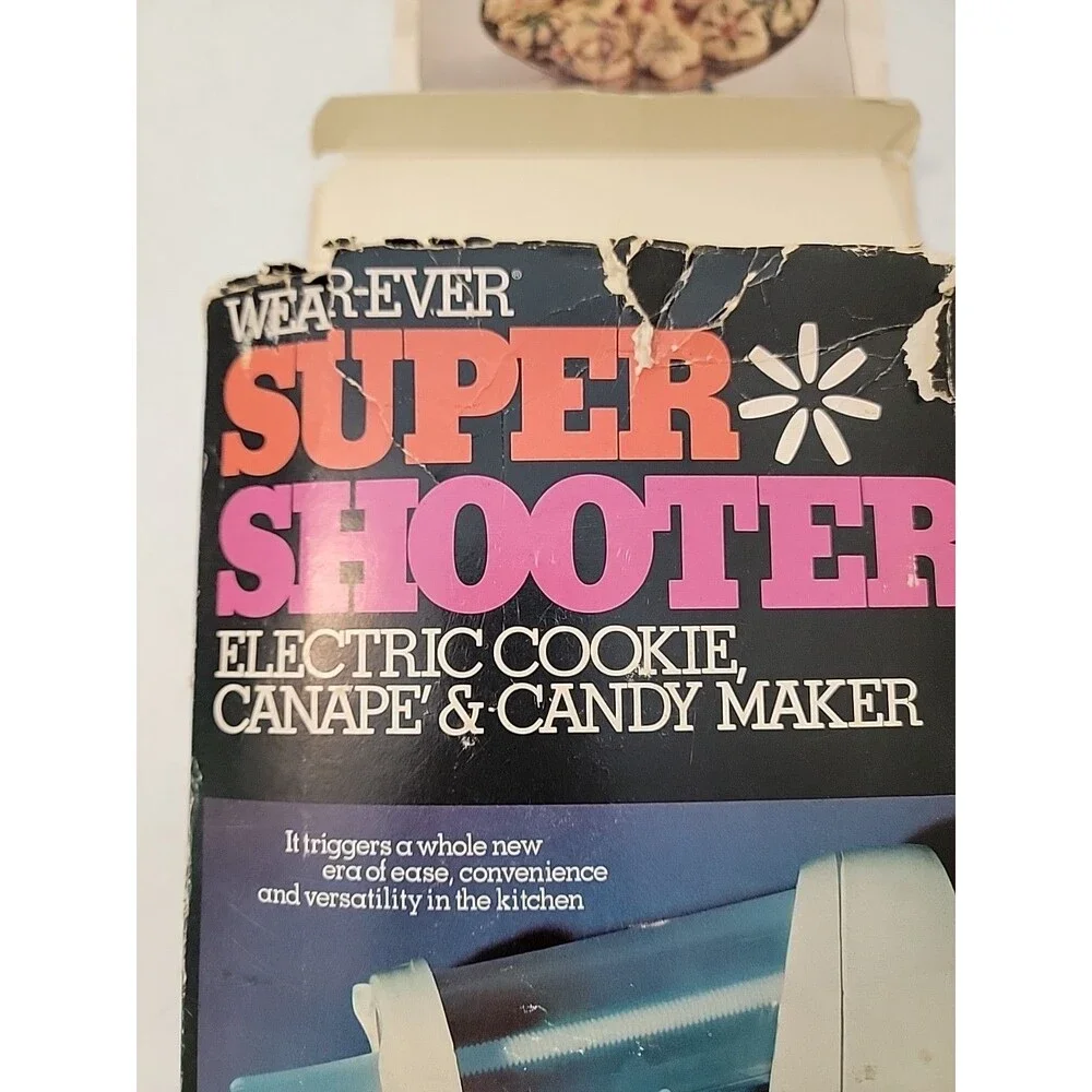 Wear Ever Super Shooter Electric Cookie Press Candy Maker Decor Vintage Box